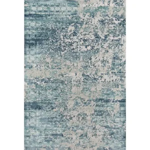 Traditional Rectangle Area Rug, Blue, 3'10" X 5'7"