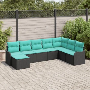 8 Piece Garden Sofa Set with Cushions
